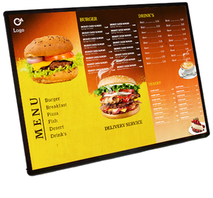 Quảng cáo hình chữ nhật siêu mỏng dẫn ánh sáng Hộp biển quảng cáo hiển thị nhôm Đen Slim Snap khung thân thiện với môi độ sáng cao - Product Image 1