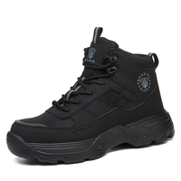 TULEDUN Nouvelles Bottes de Sécurité Unisexe Noires Steelhead Chaussures de Travail Industrielles avec Semelle Intermédiaire Respirante en Maille Anti-Craquelure
