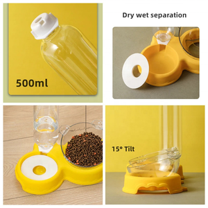 <span class=keywords><strong>Bebedero</strong></span> Automático de Doble Recipiente <span class=keywords><strong>para</strong></span> <span class=keywords><strong>Perros</strong></span> y Gatos, Antideslizante, de PP, con Botella de Agua y Recipiente <span class=keywords><strong>para</strong></span> Comida, Artículos <span class=keywords><strong>para</strong></span> Mascotas - Product Image 5