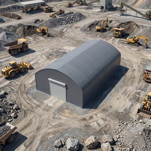 Bâtiment Industriel <span class=keywords><strong>en</strong></span> Acier pour Entrepôt, <span class=keywords><strong>Garage</strong></span> de Camions Miniers, Abri pour Équipements à Grande Portée, Taille Personnalisée - Product Image 3