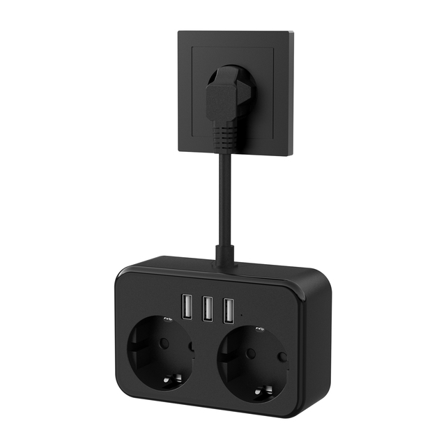 OEM Factory Hot Selling for European Standard Power Strips with 2AC Outlet and 3 USB a for 10A 2500W Power Socket