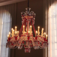 Luxe maria theresa fête intérieur plafond cristal pendentif lumière salle mariage hôtel antique bougie lustre