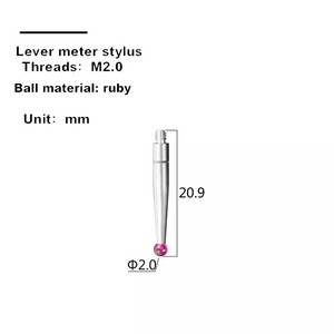 Sonda de Contacto Tipo Palanca para Indicador de Dial, Rosca M1.4/M1.6/M1.7/M1.8/M2.0, Bola de Rubí/Acero de Tungsteno, Precisión de <span class=keywords><strong>0.01</strong></span> - Product Image 5