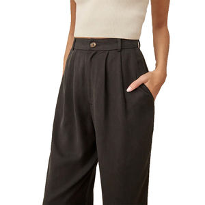 Fashion <strong>Smart</strong> <strong>Lady</strong> Pants Zip Fly <strong>Suit</strong> Dress Straight Leg Long Pants Women High Waist Wide Leg <strong>Trousers</strong> - Product Image 3