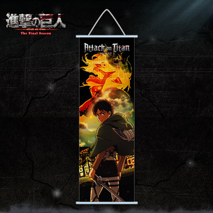 Póster de Tela Colgante de 70*25cm con 3000 Diseños de Anime Japonés de ATTACK on TITAN, Póster Enrollable para Pared, Empaquetado en Bolsa OPP por Unidad - Product Image 3