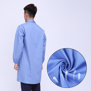 Blouse de laboratoire blanche Zixi Food Factory à manches longues, respirante, boutonnée, vêtements de travail pour hommes, vêtements de laboratoire pour atelier de production - Product Image 4
