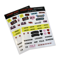 A5 A6 impression couleur vinyle étanche logo personnalisé feuille d'autocollants découpés baiser PVC blanc personnalisé