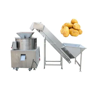 Usine hoister automatique continu convoyeur de pommes de terre laveuse taro lavage manioc éplucheur légumes et fruits éplucheuse