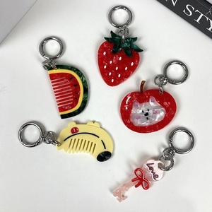 Llavero Colgante de Acetato con Logotipo Personalizado, Diseño de Perrito, Fruta o Gato, Peine Creativo y Bonito para el Cabello, Accesorio para el Maquillaje y para Peinar las Flequillas - Product Image 1