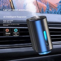Purificateur d'air intelligent de luxe amélioré pour voiture, diffuseur d'aromathérapie portable en verre sans eau, 3 niveaux de parfum, fréquence de pulvérisation réglable, alimentation USB