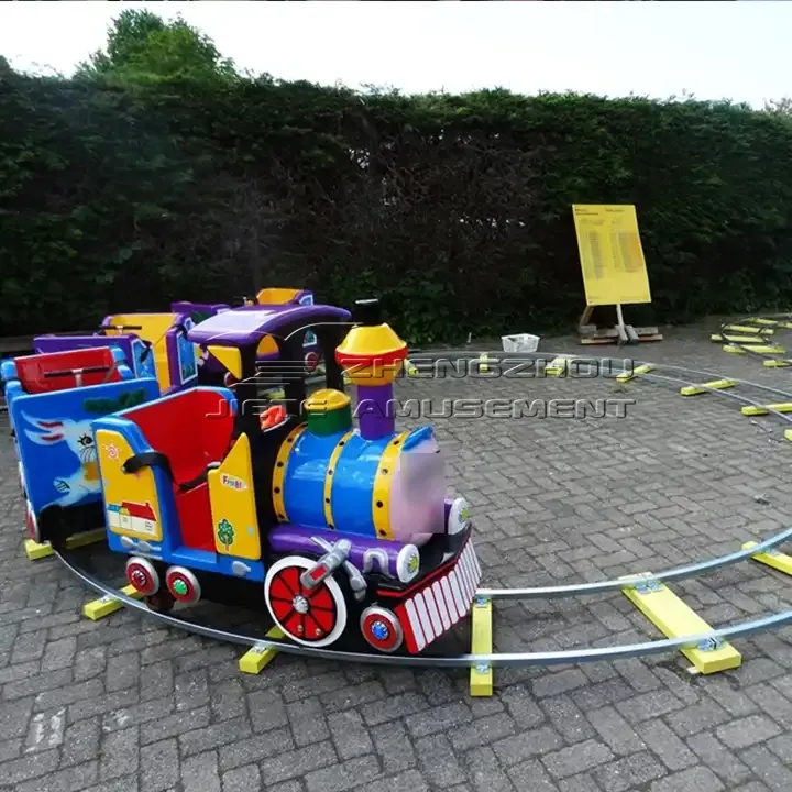 Pretpark Kids Ride Electrico Trein Speeltoestellen Carnaval Games Batterij Elektrische Mini Track Treinrit