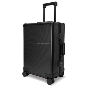 High Quality Modern <strong>Black</strong> Twill Carbon Fiber Spinner <strong>Suitcase</strong> 20'' 24'' Lightweight Waterproof Portable Durable Luxury Travel - Product Image 6