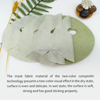 Tissu non-tissé bicolore à haute absorption d'eau, vert moka, matière première pour masques faciaux, rouleaux non-tissés 60 g/m², contrôle du sébum Proyons