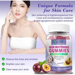 R34 Winstown Daynee Gommes blanchissantes pour la peau Gommes glutathion Collagène Biotine Bonbons infusés Anti-âge Complément alimentaire pour les soins de la peau - Product Image 2