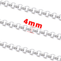 Chaîne à maillons fins en acier inoxydable personnalisée/standard pour la fabrication de bijoux DIY, accessoires et composants pour colliers