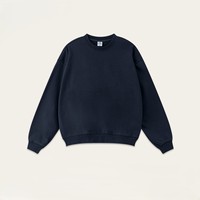 Sweat-shirt décontracté pour homme, coupe ample, col rond, en coton épais, plusieurs couleurs, style streetwear