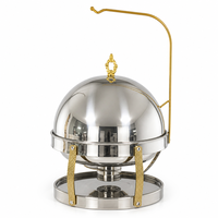 Réchaud de buffet en acier inoxydable avec couvercle suspendu et brûleur à alcool, pour réchauffer les aliments lors de fêtes et événements, vente en gros