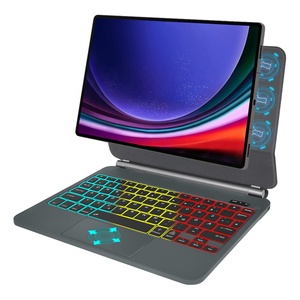 Étui clavier magique sans fil pour <span class=keywords><strong>Samsung</strong></span> Galaxy Tab S10 Fe <span class=keywords><strong>S9</strong></span> S8 <span class=keywords><strong>S9</strong></span> Fe avec étui clavier magnétique rétro-éclairé RGB Vente en gros en usine - Product Image 3