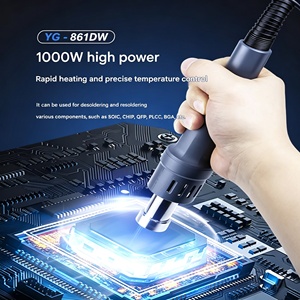 <span class=keywords><strong>Pistola</strong></span> de Aire Caliente Digital 861DW de Alta Potencia 1000W con Calentamiento Rápido y Apagado Automático, Estación de Retrabajo SMD para Reparación de PCB de Teléfonos Móviles, Precio de Fábrica - Product Image 2