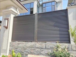 Hiện đại 3D mô hình nhôm góc louver hàng rào tấm đúc sẵn Acoustic an ninh gỗ/khung kim loại cho vườn thể thao lĩnh vực sử dụng - Product Image 3