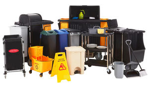 Chariot de nettoyage multifonctionnel robuste en plastique résistant à la rouille pour hôtels, hôpitaux, ménages et personnel d'entretien - Product Image 5