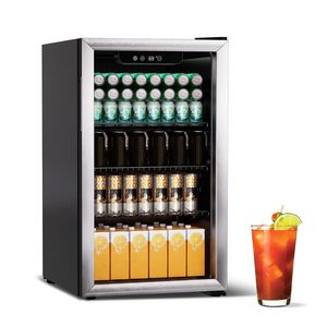 Refrigerador Comercial Eléctrico de 11.3 Pies Cúbicos y 53 Pulgadas con 3 Puertas de Vidrio, Acero Inoxidable, Capacidad para 480 Latas, con Cerradura de Seguridad - Product Image 1