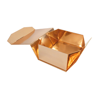 Emballage en carton rigide de luxe pliable et magnétique, boîte à vêtements en or, boîtes cadeaux pour vêtements avec votre Logo