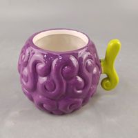 Mug en céramique One Piece Fruit du Diable Aces - Motifs Mera-Mera et Dark-Dark d'Ace de Luffy - Tendance créative, compatible lave-vaisselle, cadeau d'affaires