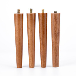 Pieds en bois massif pour meubles, pieds de table, pieds de support, pieds ronds, pieds en bois, pieds de canapé, pieds de lit en bois, table de chevet - Product Image 1