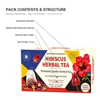 Thé Herbal Hibiscus pour la Tension Artérielle, Direct Usine, 60g, Sachet Pyramidal, Non Sucré, Vente en Gros, OEM ODM, Qualité Supérieure, Certifié ISO