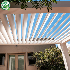 Pérgola con persianas de aluminio retráctil motorizada de lujo clásica, fácil montaje para jardín, Gazebo, Fiesta en el patio trasero, apertura automática - Product Image 3