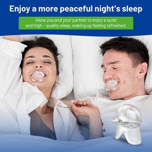 Dispositivo antironquidos Dispositivo de fijación de lengua Gel de sílice transparente Antirronquidos <span class=keywords><strong>Apnea</strong></span> del sueño nocturno Dispositivo auxiliar antironquidos Pro - Product Image 2