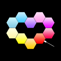Hexagon Light with Remote Control, Touch Sensor