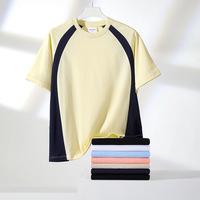 Fabricants de vêtements grande taille personnalisés Nouveau coton 100% 250 grammes Haut à manches courtes pour hommes Épaules tombantes T-shirt solide