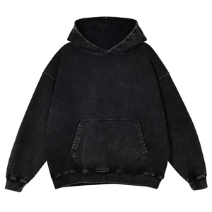 Sudadera con Capucha para Hombre, Estilo Vintage Desgastado, Corte Regular, para Parejas, Estilo Urbano, con Lavado Ácido, Otoño, ODM, Poliéster/Algodón - Product Image 5
