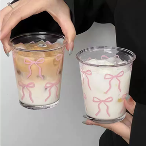 Ensemble <span class=keywords><strong>de</strong></span> vaisselle en verre minimaliste isolé à grande capacité avec nœud papillon - <span class=keywords><strong>Bol</strong></span> à yaourt et tasse à café <span class=keywords><strong>de</strong></span> haute qualité pour cadeaux d'affaires - Product Image 4