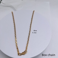 Multistyle Plaqué or 18 carats Chaîne en acier inoxydable imperméable Snake Bone Box Blade Fried Dough Twists Cuban Chain Necklace
