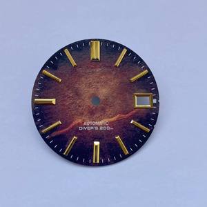 3D printed meteorite <b>face</b> 28.5mm dial watch accessory, with NH35 movement and metal material - Product Image 3