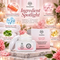 Crème Contour des Yeux Hydratante et Raffermissante au Peptide PDRN d'ADN de Saumon Sauvage Fermenté, Soin Anti-Poches et Lissage des Rides et Ridules