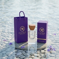 Flacon de parfum en verre givré personnalisé avec logo, 30/50/100 ml, kit d'emballage complet avec couvercle et boîte de base, sac en papier cadeau