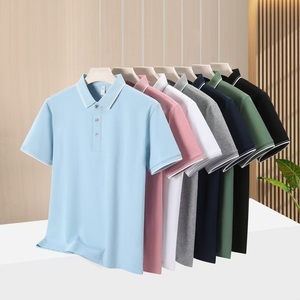 High-quality Printing Custom logo Solid Color Blank Polo Shirt Men's Golf T-shirt Polyester Men's Polo Shirt