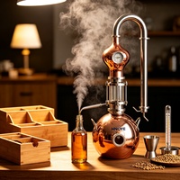 Alambic en cuivre de 15 L pour whisky, brandy, vin de fruits, huiles essentielles, brassage maison