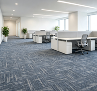 Dalles de moquette modulaires carrées commerciales 50x50cm, support non-tissé, nylon résistant aux taches, antistatique, pour sols de lieux de travail