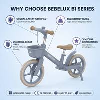 Vélo d'équilibre pour enfants de 12 pouces avec repose-pieds et béquille, OEM, pour l'entraînement et la conduite des tout-petits