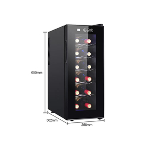 Refrigerador de lujo de <span class=keywords><strong>12</strong></span> <span class=keywords><strong>botellas</strong></span> con puerta de vidrio para vino y bebidas para bar - Product Image 6
