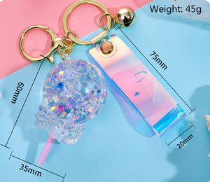 En gros Porte-clés Sucette en forme de bonbon arc-en-ciel, Accessoires de couple, Porte-clés mignon, Pendentif de sac, Cadeau raffiné - Product Image 6