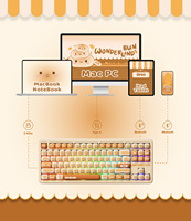 Teclado Mecánico AKKO Bun Wonderland TAC87 OEM, Batería de 10000 mAh, 88 Teclas, Diseño TKL 80%, Retroiluminación RGB, Montaje Gasket