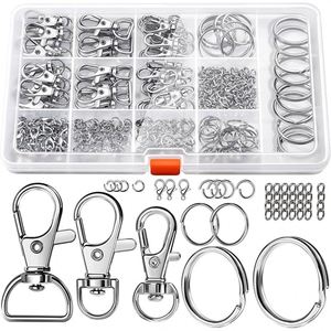 265 Piezas de Clips para Llaveros, Anillas Metálicas con Cierre de Langosta, Anillas para Llaveros para Manualidades y Joyería - Product Image 1