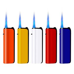 Briquet à gaz à flamme jet mince en métal coupe-vent pour fumer, activités de plein air, camping, barbecue, cigarettes, personnalisation OEM - Product Image 4