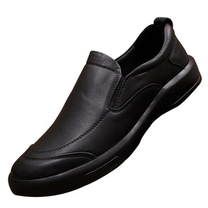 Mocasines de Cuero Genuino para Hombre, con Punta Redonda, Sin Cordones, Suela de Goma Suave, para Oficina, Carrera, Vestir, Primavera, con Forro de Cuero Genuino - Product Image 4